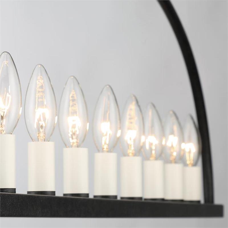 Crystorama Abbott 8 Light Linear Chandelier Lighting