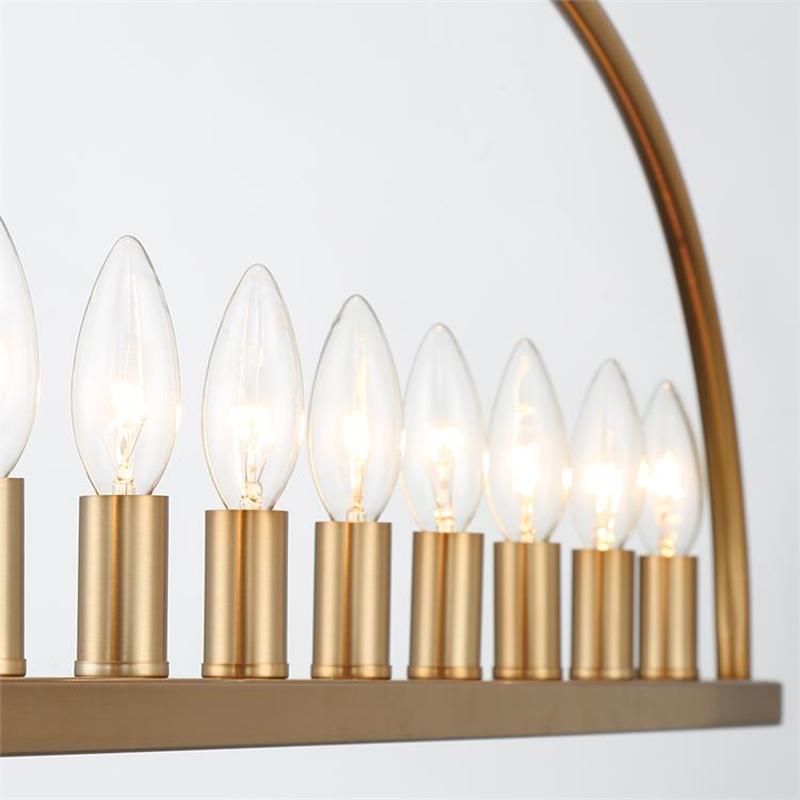 Crystorama Abbott 8 Light Linear Chandelier Lighting