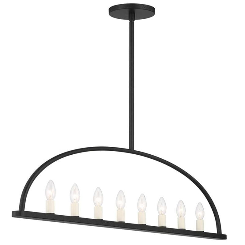 Crystorama Abbott 8 Light Linear Chandelier Lighting crystorama-ABB-3007-BK 633779046773