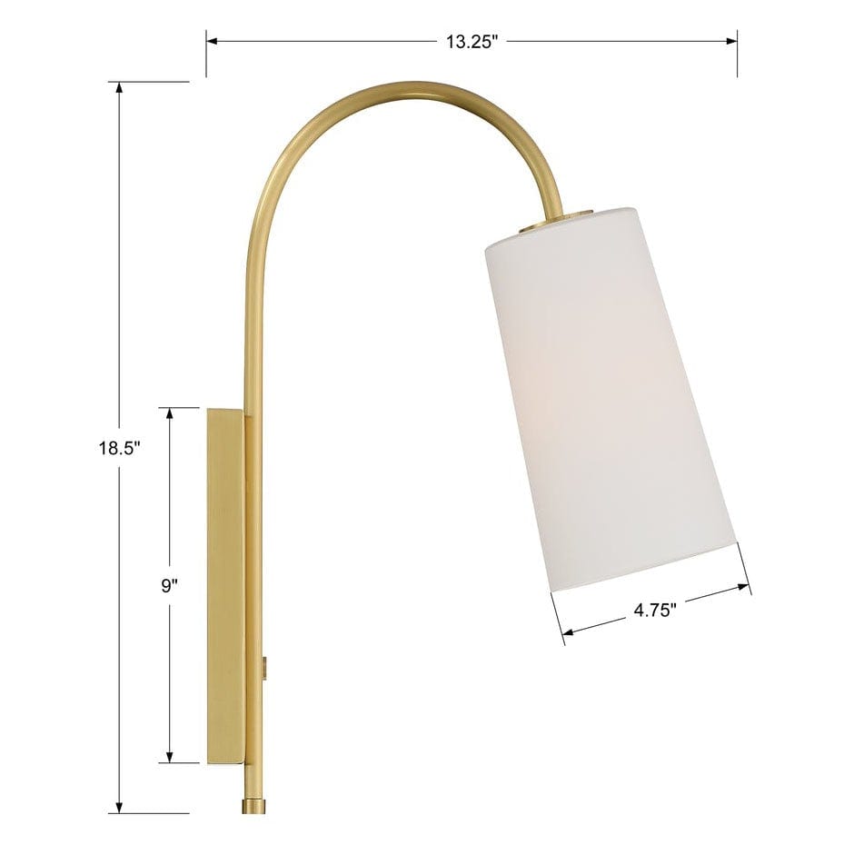 Crystorama Alexa 1 Light Wall Mount Lighting