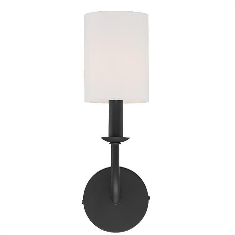 Crystorama Bailey 1 Light Wall Sconce - Matte Black Lighting crystorama-BAI-A2101-MK 633779041945
