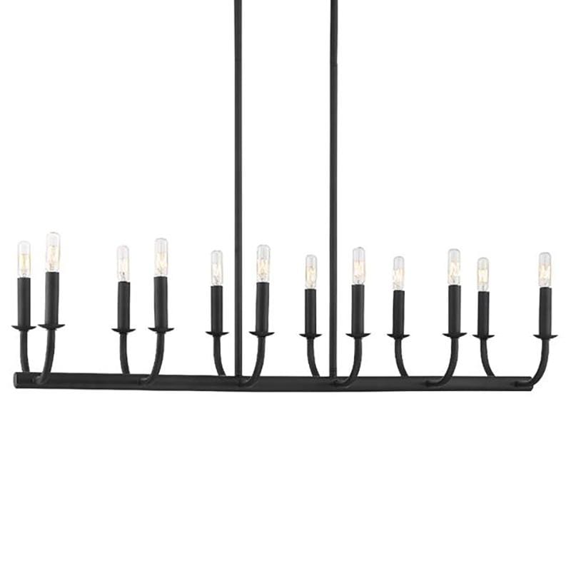 Crystorama Bailey 12 Light Chandelier - Matte Black Lighting crystorama-BAI-A2112-MK 633779041921