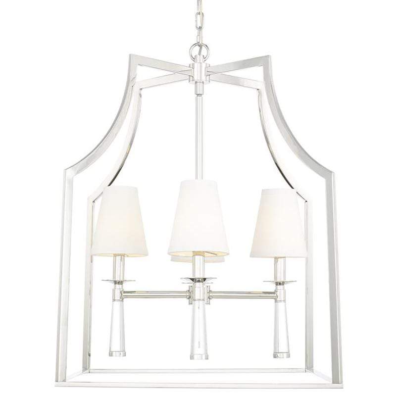 Crystorama Baxter 4 Light Polished Nickel Chandelier Lighting crystorama-8864-PN 00633779034107