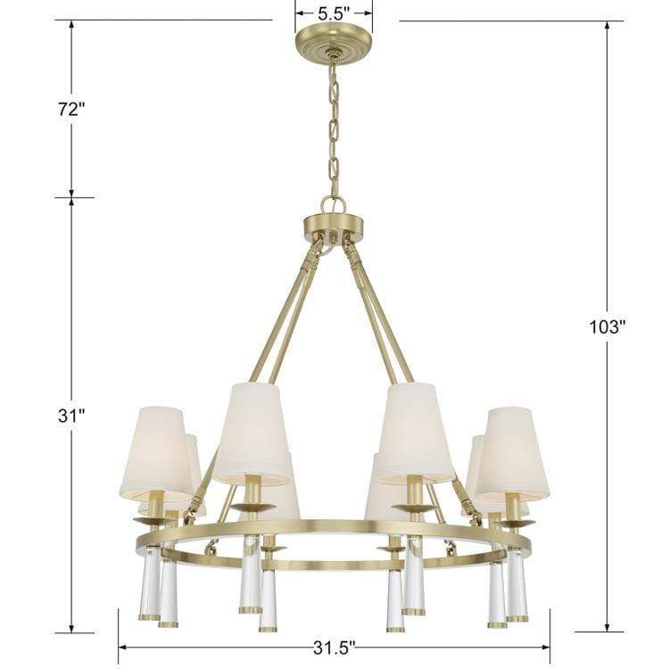 Crystorama Baxter 8-Light Chandelier Lighting
