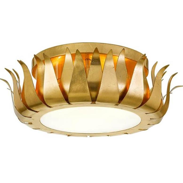 Crystorama Broche 3-Light Flush Mount - Matte White Lighting crystorama-510-GA 00633779040153