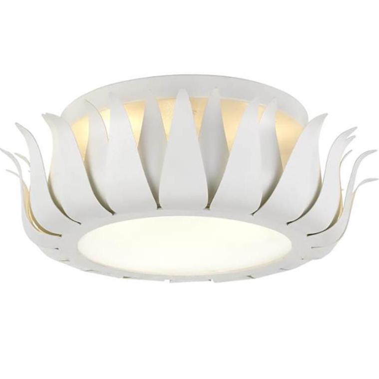 Crystorama Broche 3-Light Flush Mount - Matte White Lighting crystorama-510-MT 00633779040160