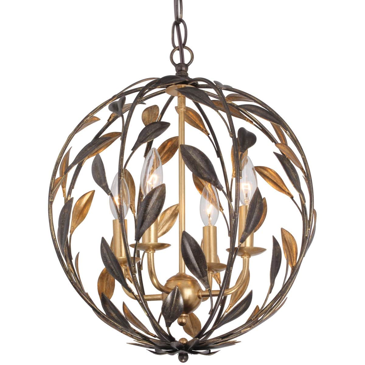 Crystorama Broche Sphere Chandelier Lighting crystorama-504-EB-GA
