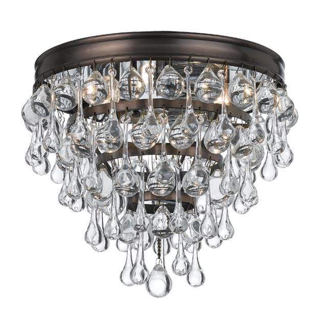 Crystorama Calypso 3 Light Vibrant Flush Mount Lighting Crystorama-135-VZ