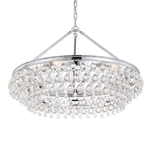 Crystorama Calypso 6 Light Crystal Teardrop Vibrant Chandelier Lighting crystorama-275-CH 633779032363