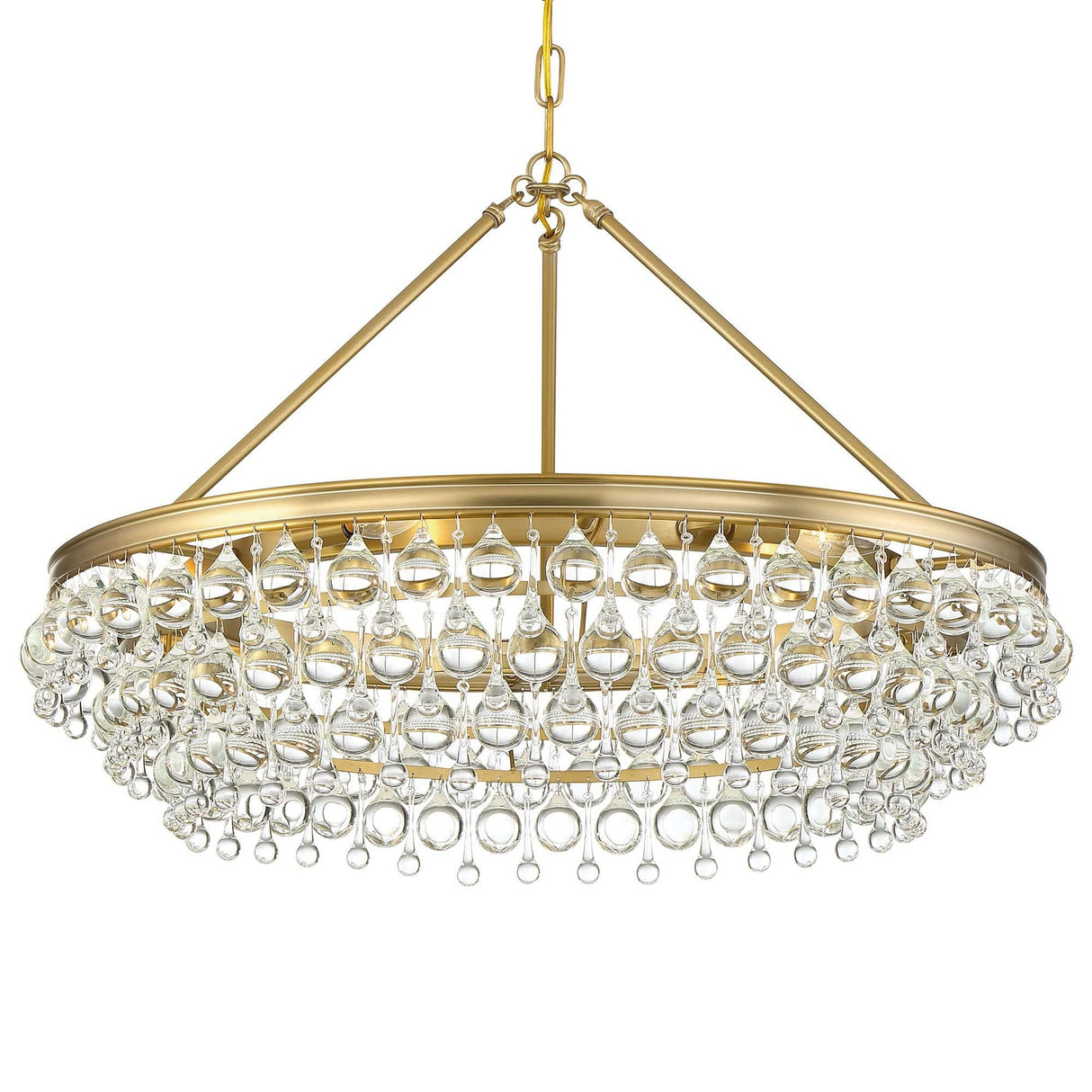 Crystorama Calypso 6 Light Crystal Teardrop Vibrant Chandelier Lighting crystorama-275-VG 00633779036583