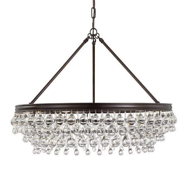 Crystorama Calypso 6 Light Crystal Teardrop Vibrant Chandelier Lighting crystorama-275-VZ 633779032370