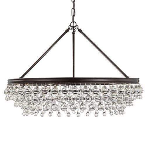 Crystorama Calypso Crystal Teardrop Vibrant Chandelier Lighting crystorama-278-VZ 633779032394