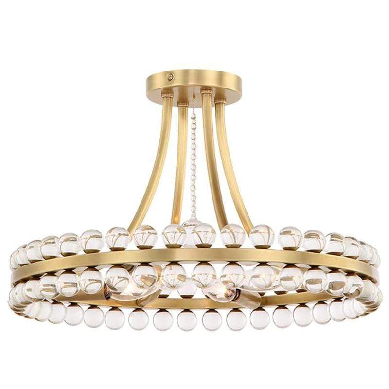 Crystorama Clover 4-Light Ceiling Mount Lighting crystorama-CLO-8894-AG 00633779037160