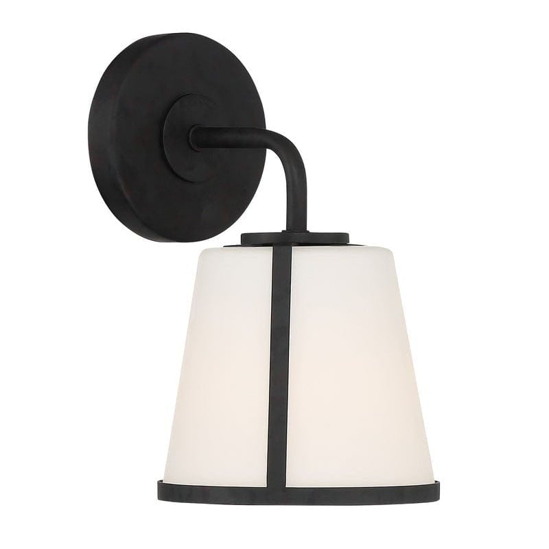 Crystorama Fulton 1 Light Wall Mount Lighting crystorama-FUL-911-BK 633779047077