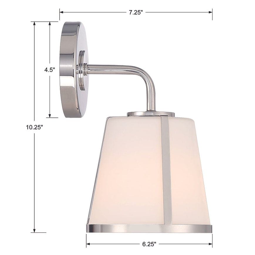Crystorama Fulton 1 Light Wall Mount Lighting