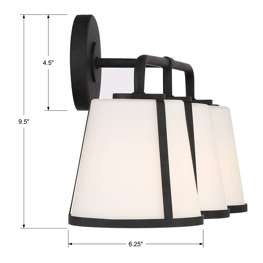 Crystorama Fulton 3 Light Bathroom Vanity Lighting
