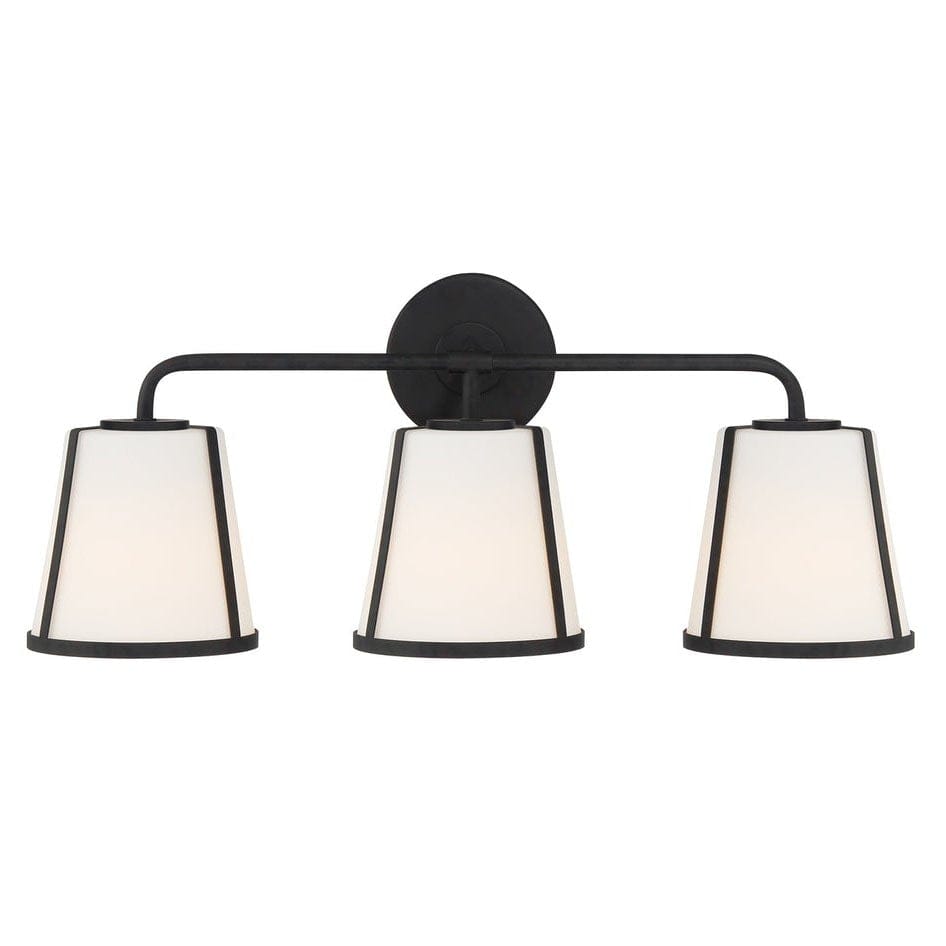 Crystorama Fulton 3 Light Bathroom Vanity Lighting crystorama-FUL-913-BK 633779047107