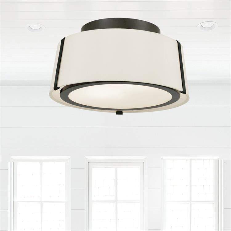 Crystorama Fulton Matte Black Ceiling Mount Lighting