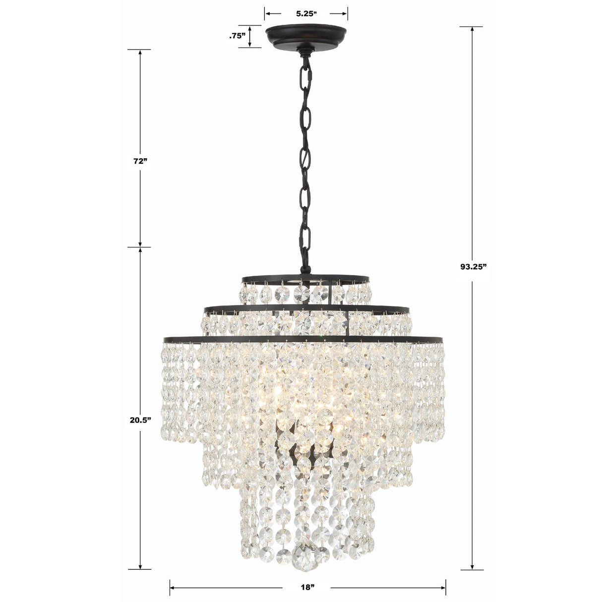 Crystorama Gabrielle 4 Light Chandelier Lighting