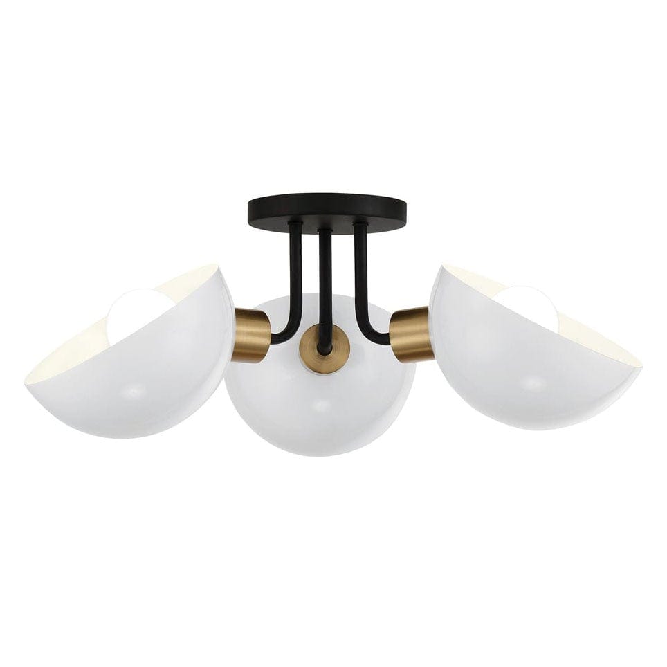 Crystorama Gigi 3 Light Ceiling Mount Lighting crystorama-GIG-810-BK-AG 633779048326