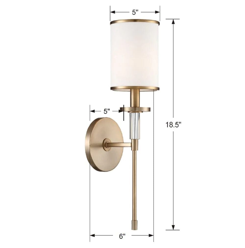 Crystorama Hatfield 1 Light Wall Mount Lighting