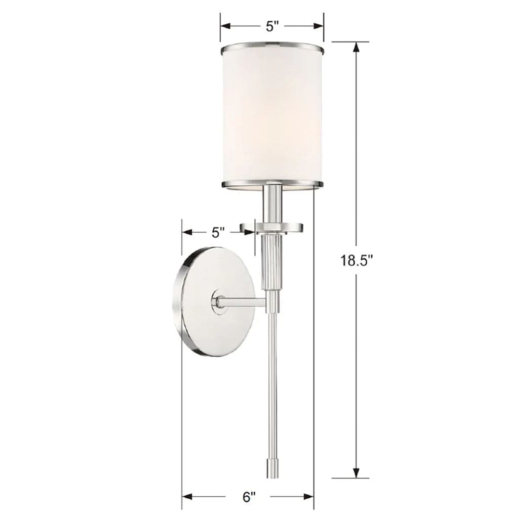 Crystorama Hatfield 1 Light Wall Mount Lighting