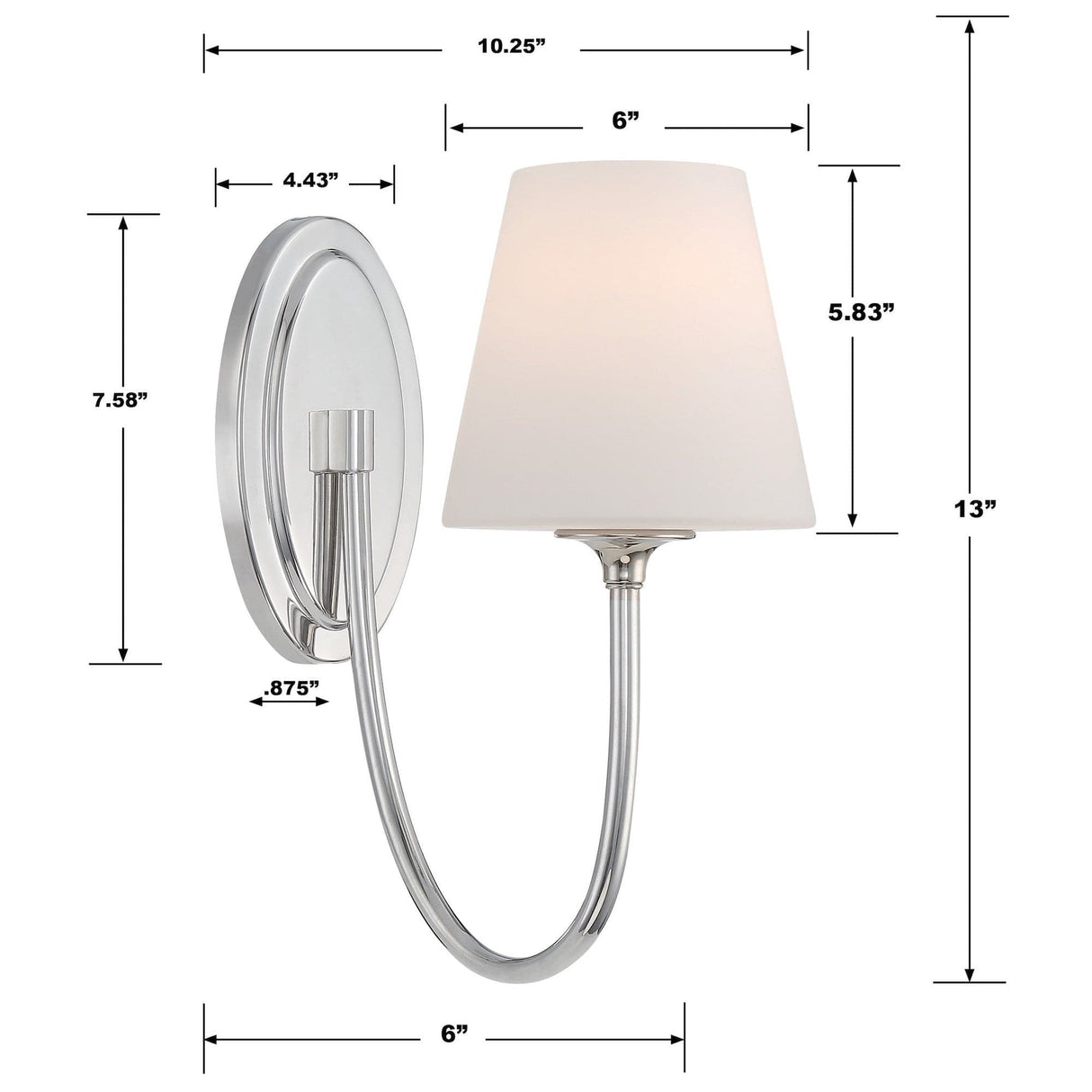 Crystorama Juno 1 Light Wall Mount Lighting