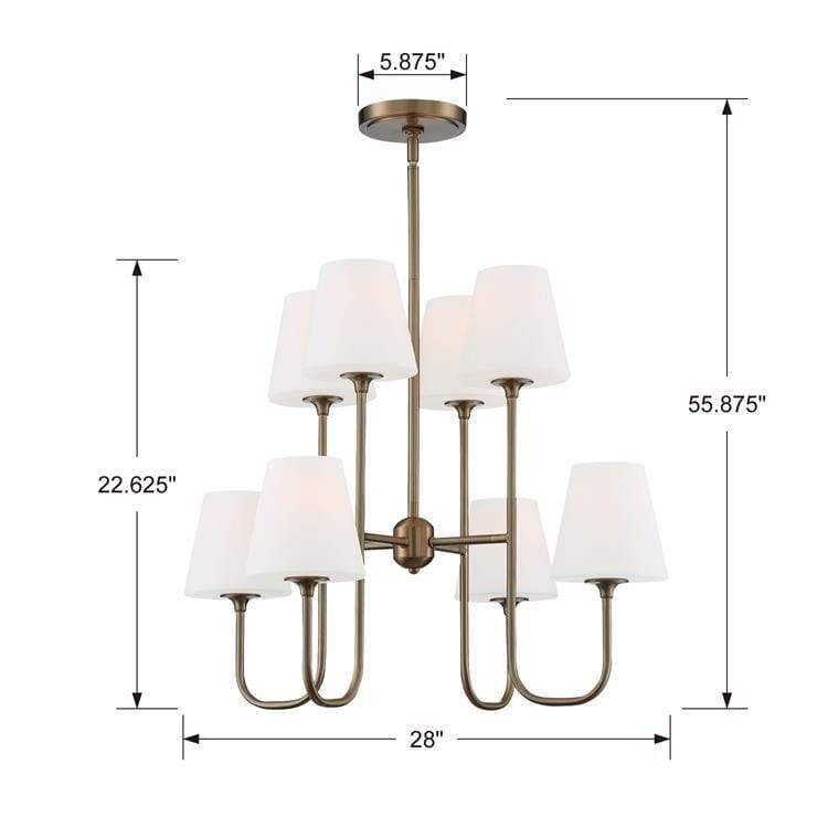 Crystorama Keenan 8 Light Chandelier Lighting