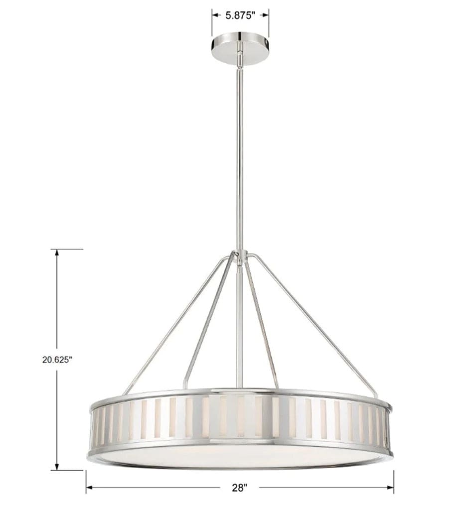 Crystorama Kendal 6 Light Pendant Lighting