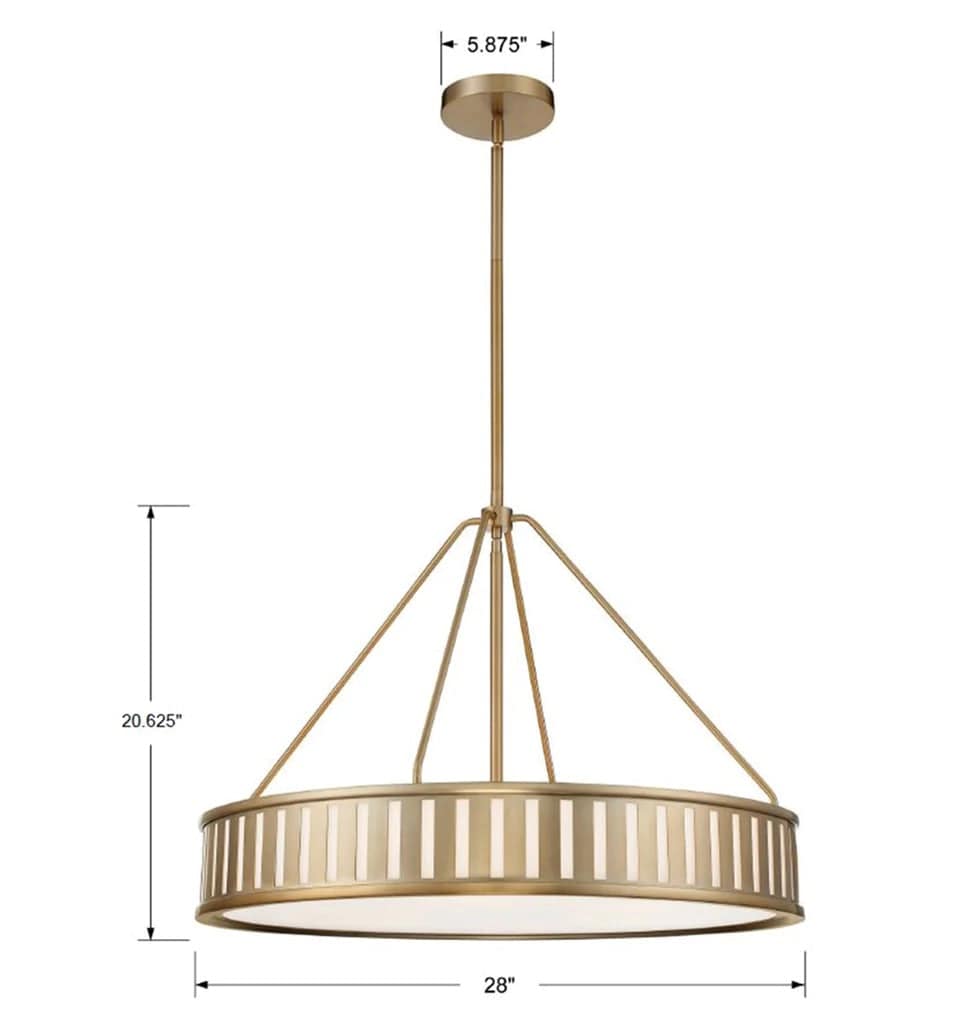 Crystorama Kendal 6 Light Pendant Lighting
