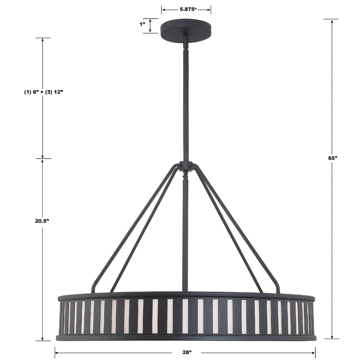 Crystorama Kendal 6 Light Pendant Lighting