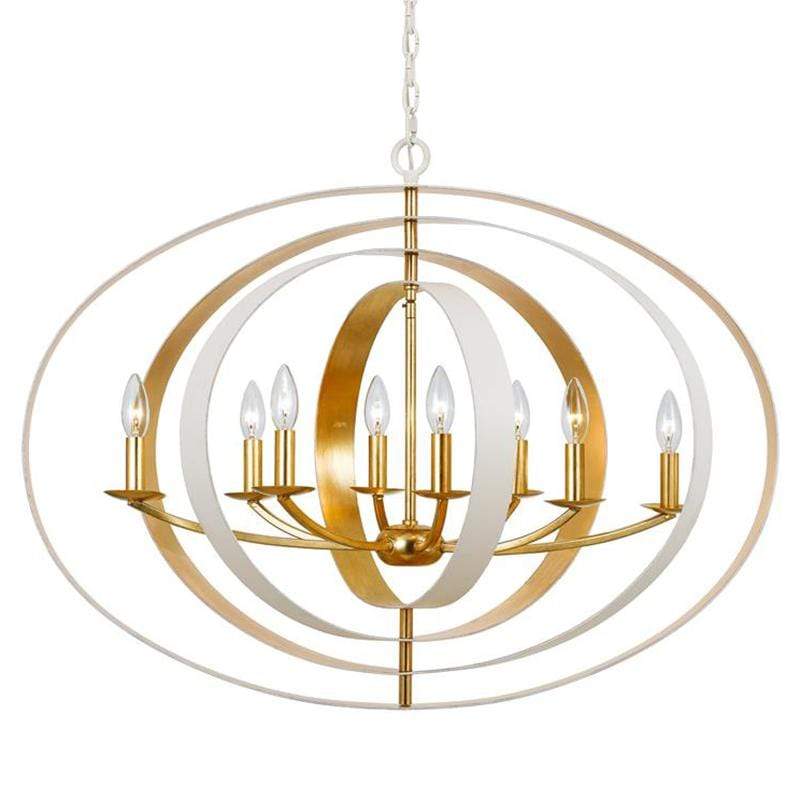 Crystorama Luna 8 Light Chandelier Lighting crystorama-588-MT-GA 00633779033070