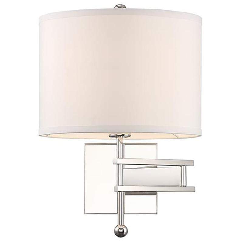Crystorama Marshall 1 Light Wall Sconce Lighting crystorama-MAR-A8031-PN 633779041341
