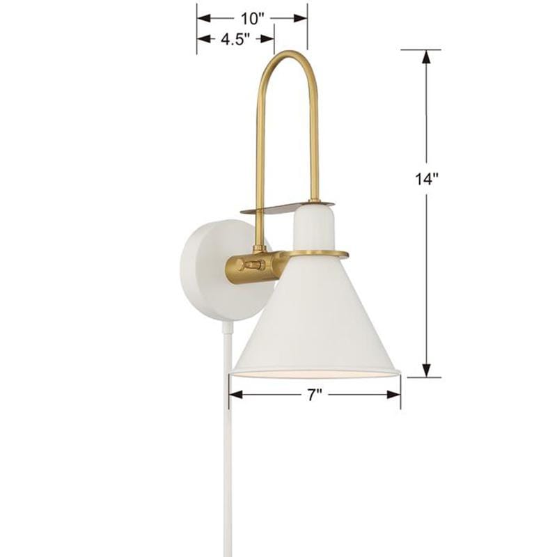 Crystorama Medford 1 Light Wall Sconce Lighting