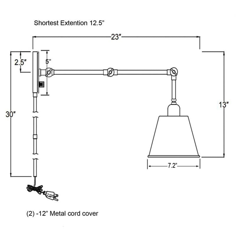 Crystorama Mitchell 1 Light Wall Sconce - Long Lighting