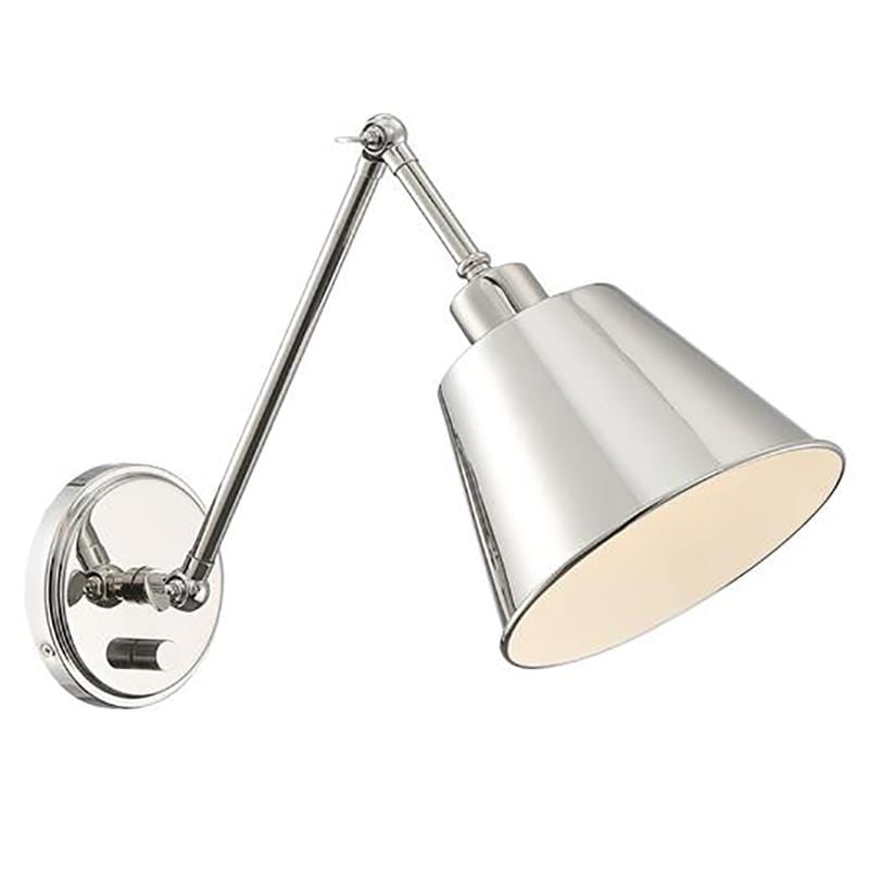 Crystorama Mitchell 1 Light Wall Sconce - Short Lighting crystorama-MIT-A8020-PN 633779041266