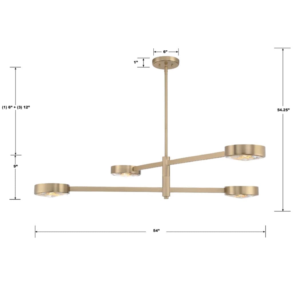 Crystorama Orson 4 Light Chandelier Lighting crystorama-JAC-10503-SG