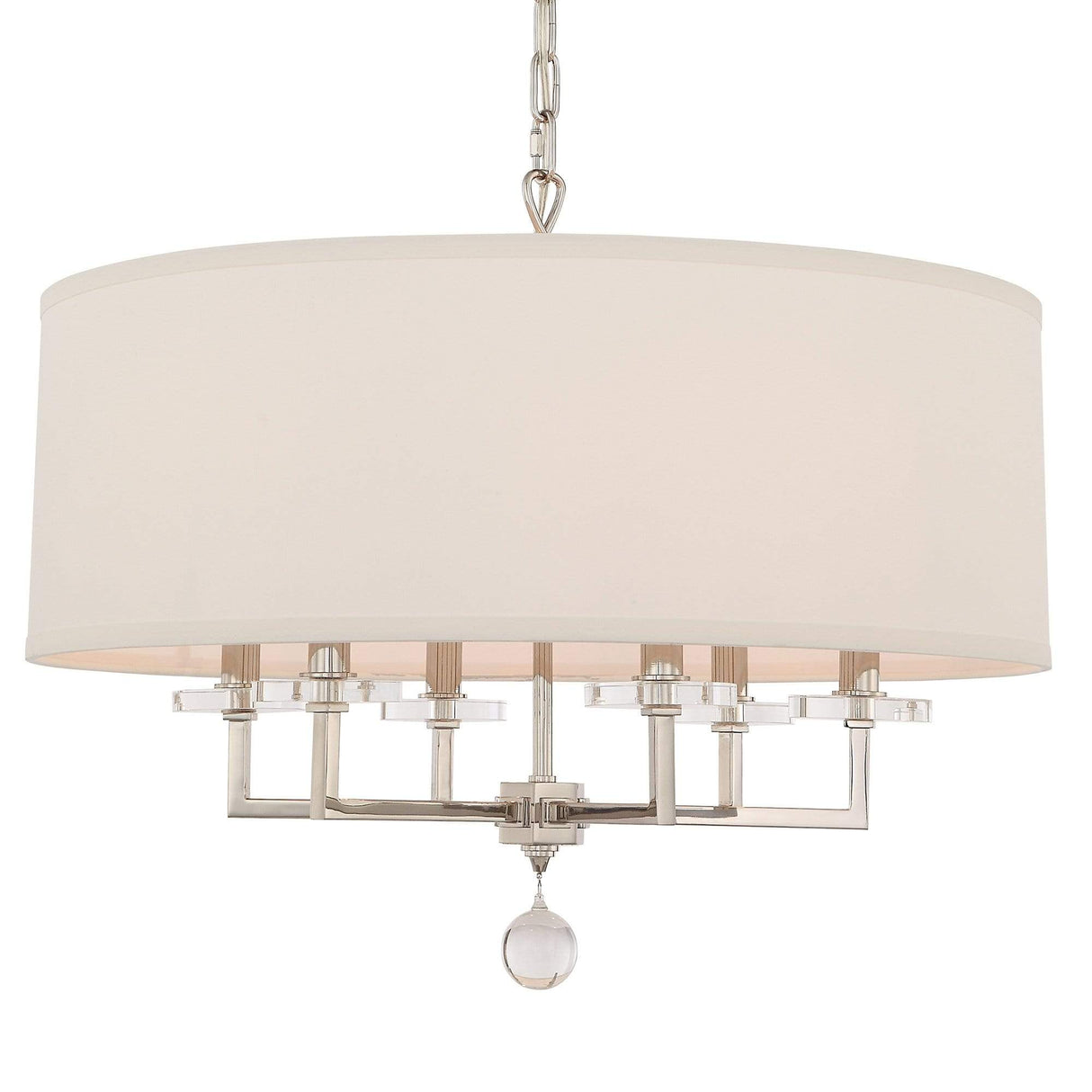 Crystorama Paxton 6-Light Polished Nickel Chandelier Lighting crystorama-8116-PN 00633779037221