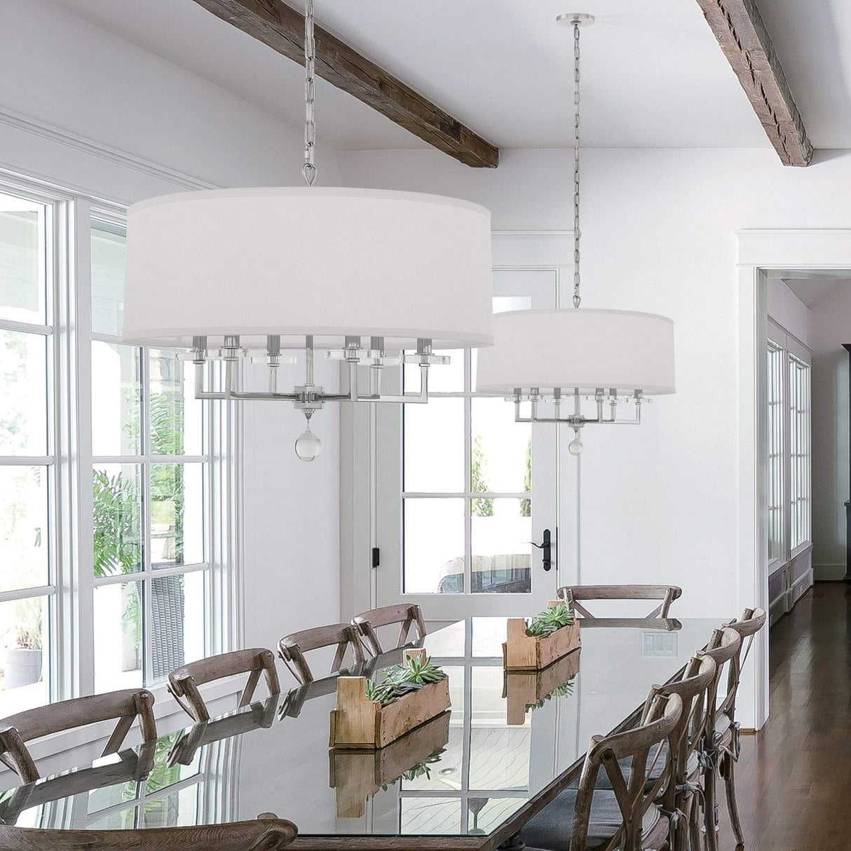 Crystorama Paxton 6-Light Polished Nickel Chandelier Lighting crystorama-8116-PN 00633779037221