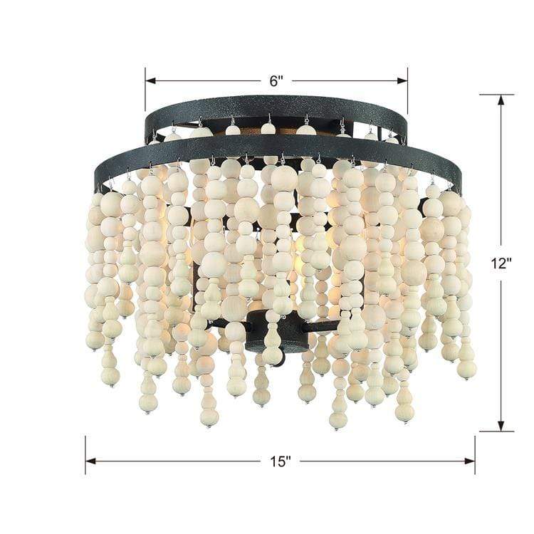 Crystorama Poppy 3 Light Ceiling Mount Lighting