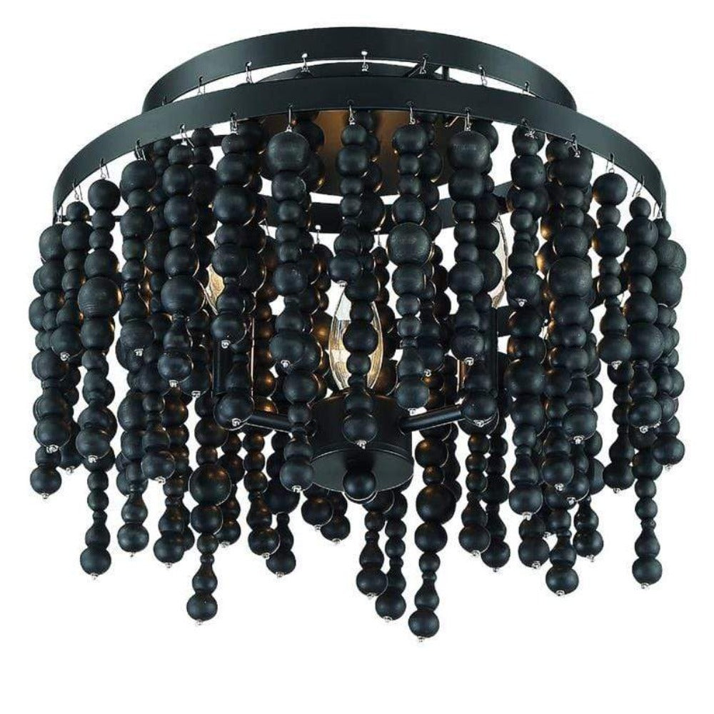 Crystorama Poppy 3 Light Ceiling Mount - Matte Black Lighting crystorama-POP-A5073-MK 633779041860