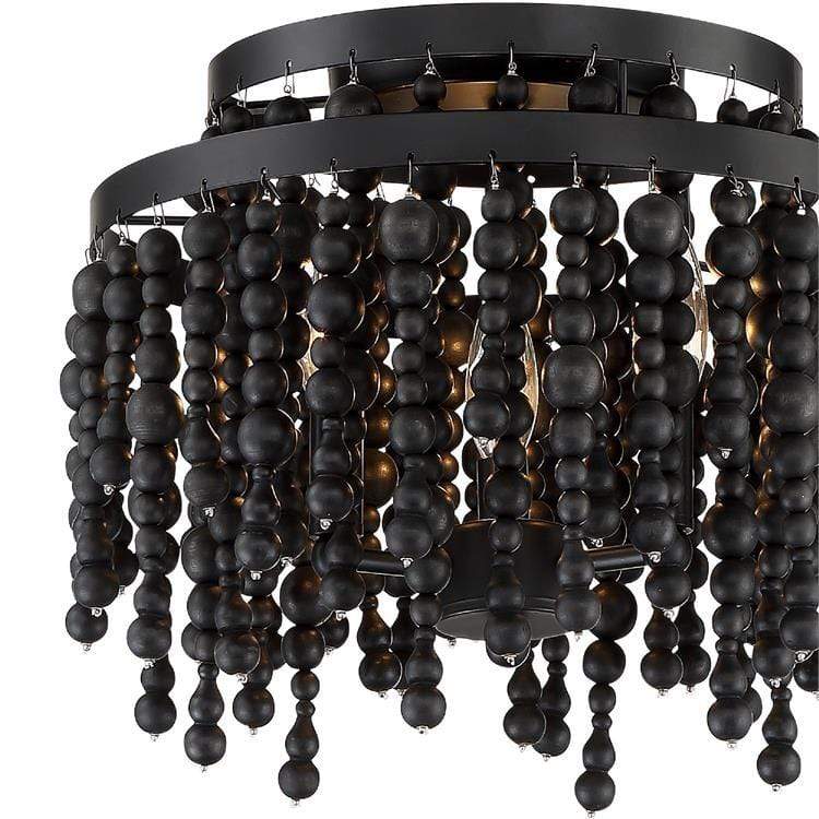 Crystorama Poppy 3 Light Ceiling Mount - Matte Black Lighting crystorama-POP-A5073-MK 633779041860