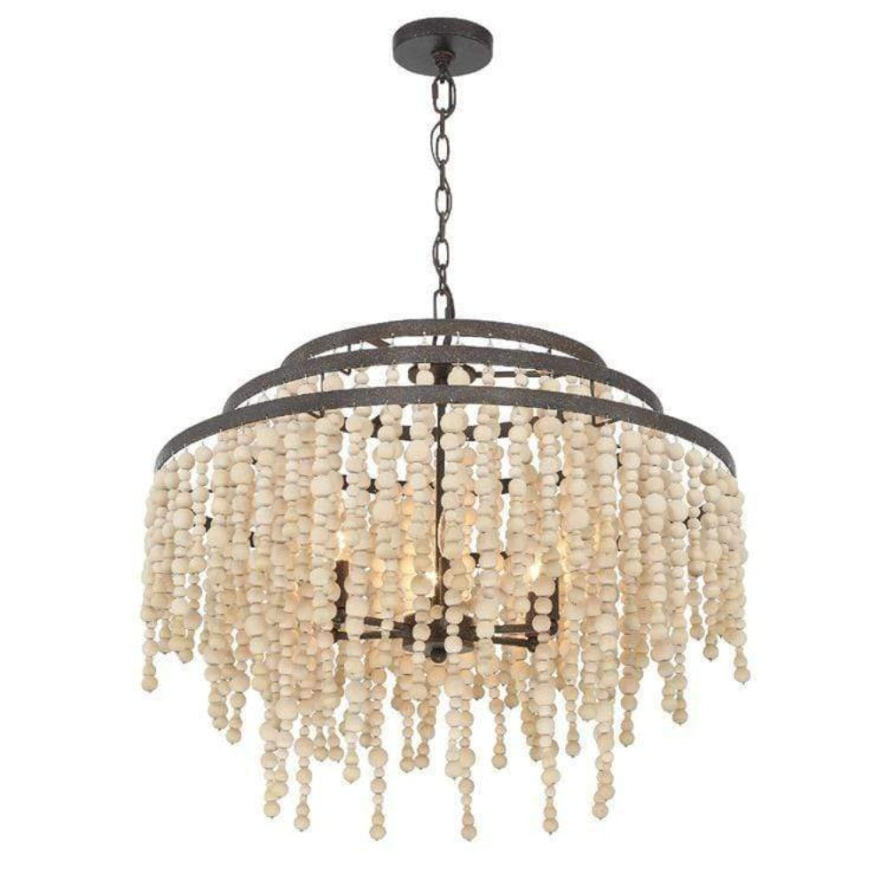 Crystorama Poppy 6 Light Bronze Chandelier Lighting