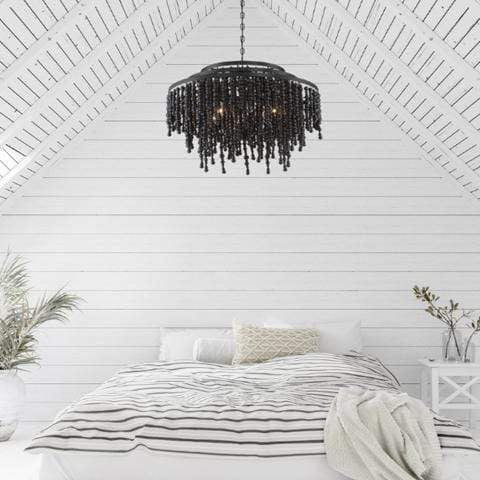 Crystorama Poppy 6 Light Bronze Chandelier - Matte Black Lighting crystorama-POP-A5076-MK 633779041839