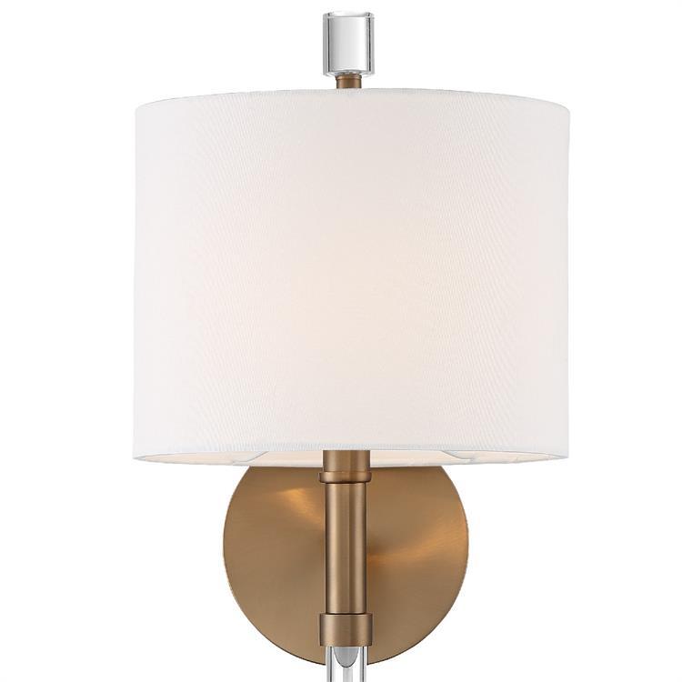 Crystorama Rachel 1 Light Wall Sconce - Gold Lighting crystorama-RAC-A3501-VG
