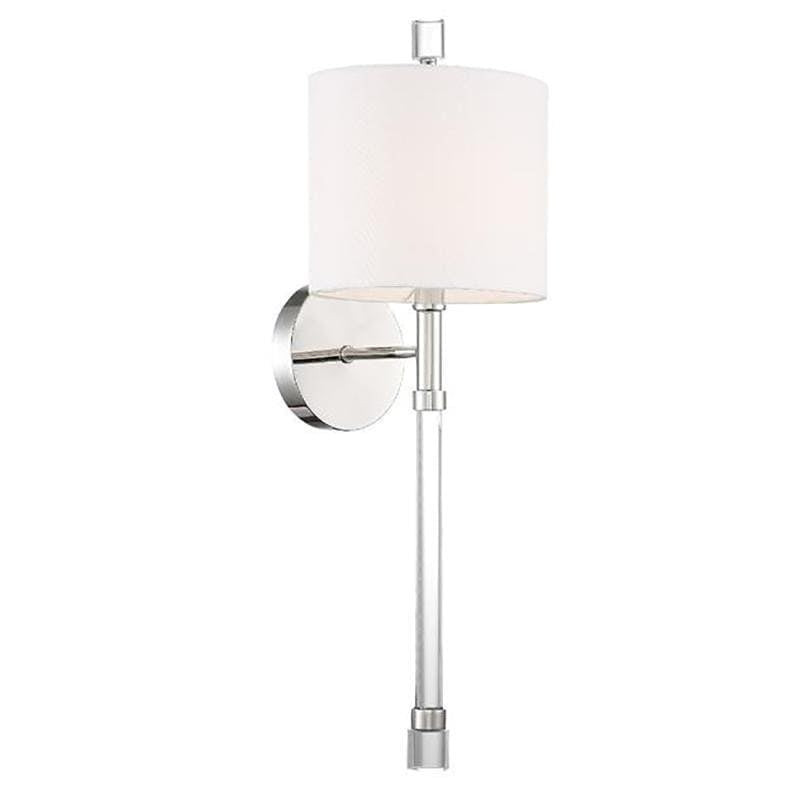 Crystorama Rachel 1 Light Wall Sconce Lighting crystorama-RAC-A3501-PN 633779042485