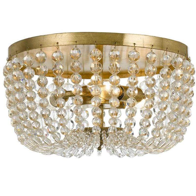 Crystorama Rylee 3 Light Ceiling Mount - Antique Gold Lighting crystorama-600-GA 00633779034183