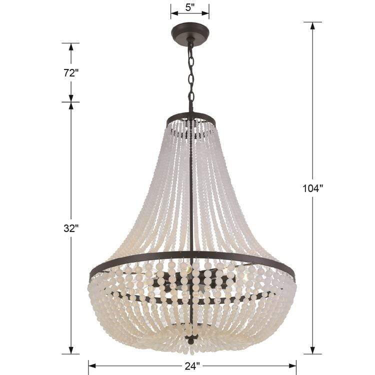 Crystorama Rylee Chandelier - Matte Black Lighting