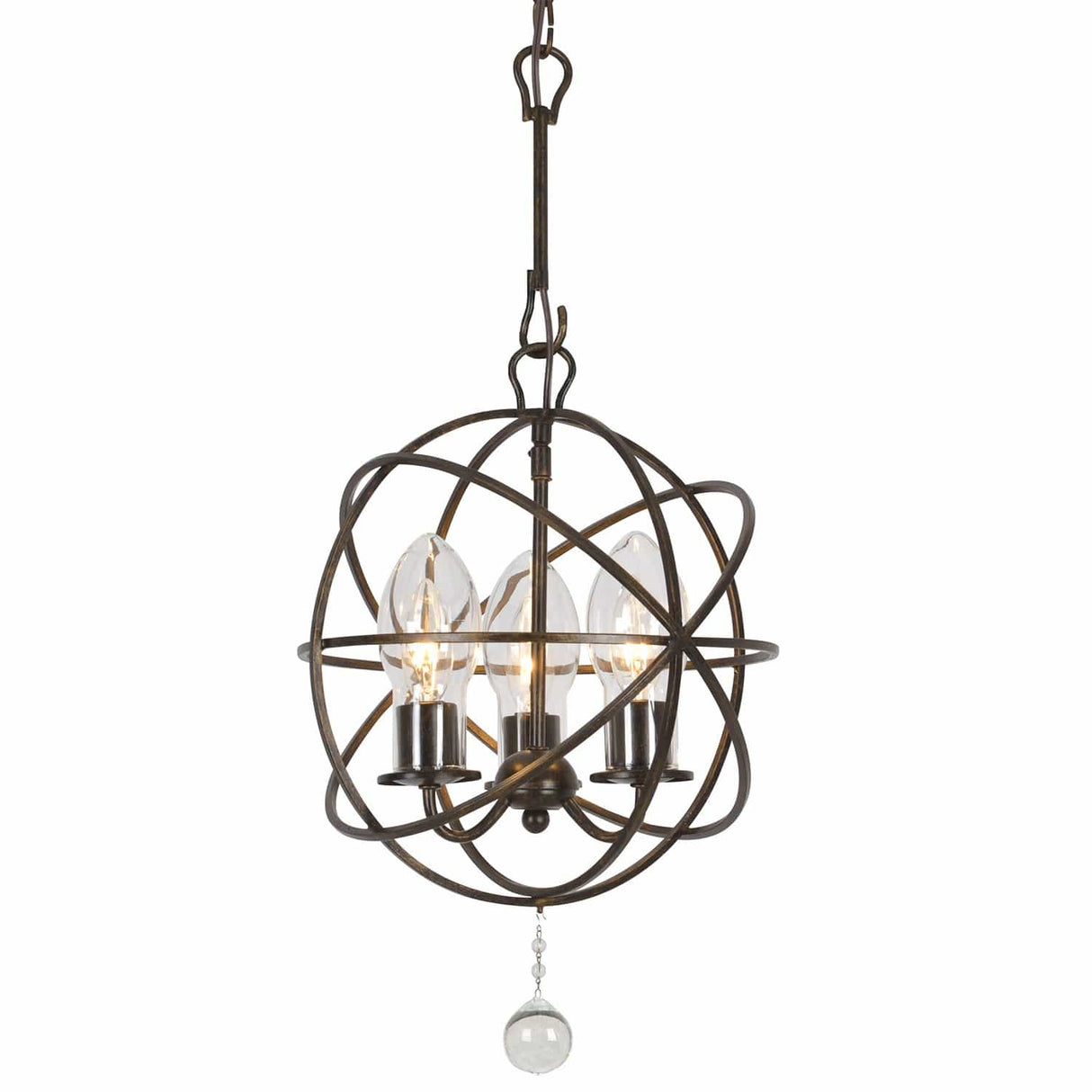 Crystorama Solaris Outdoor Bronze Sphere Chandelier Lighting crystorama-SOL-9325-EB