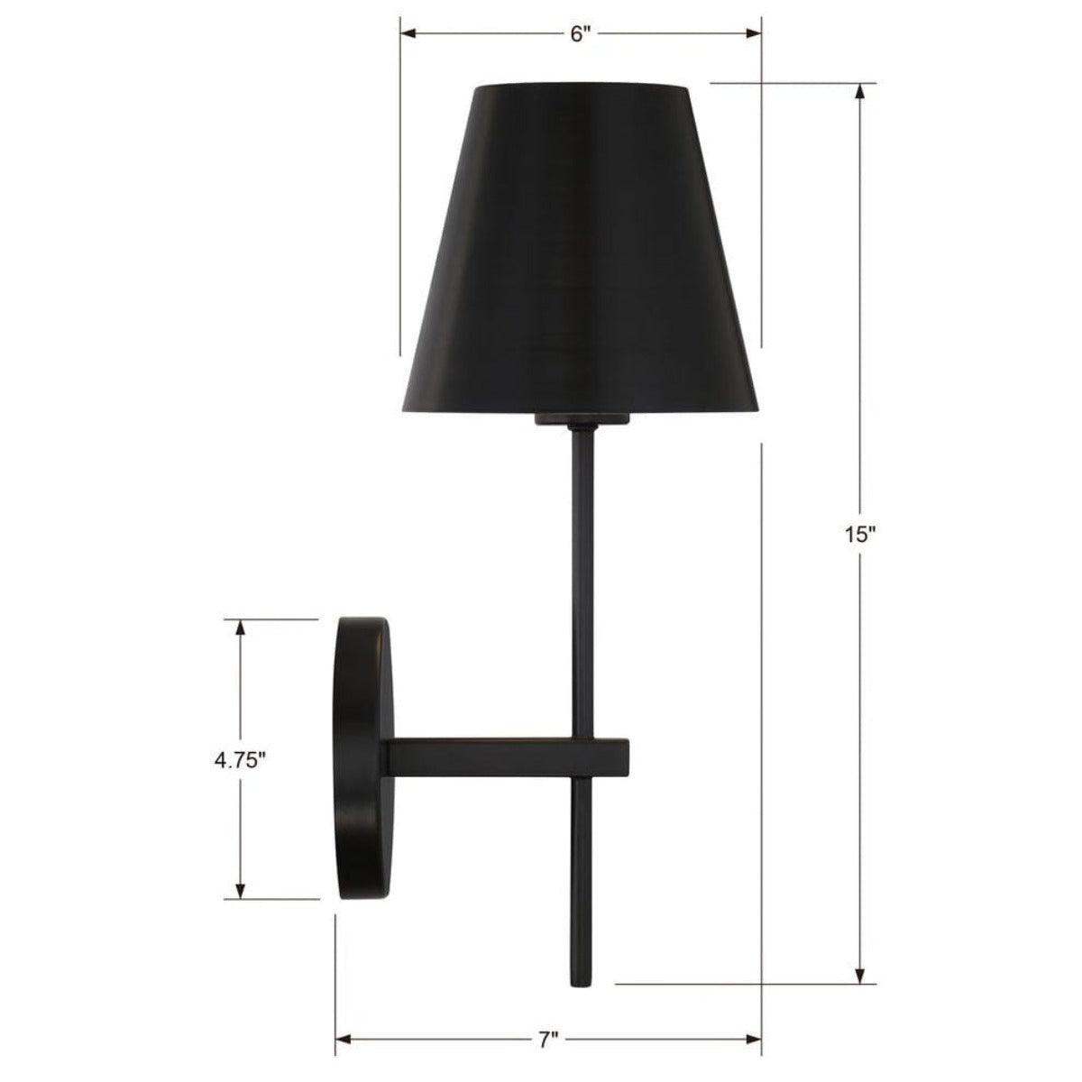 Crystorama Xavier 1 Light Wall Mount Lighting